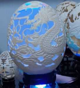 土大妈鸵鸟蛋壳工艺品